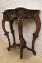 Louis XV style Console in walnut and marble, France 19th century