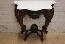Louis XV style Console in walnut and marble, France 19th century