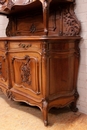 Louis XV style Cabinet in Walnut, France 19th century