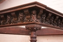 Renaissance style Canopy bed in Walnut, France 19th century