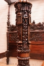 Renaissance style Canopy bed in Walnut, France 19th century