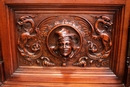 Renaissance style Display cabinet in Walnut, France 19th century