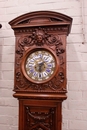 Renaissance style Grandfather clock in Walnut, France 19th century