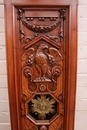 Renaissance style Grandfather clock in Walnut, France 19th century