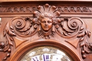 Renaissance style Grandfather clock in Walnut, France 19th century