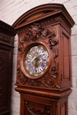 Renaissance style Grandfather clock in Walnut, France 19th century