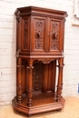 Renaissance/gothic style Cabinet in Walnut, France 19th century