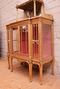 Transition Louis XV Louis XVI style Display cabinet in gilt wood, France CHATEAU SAINT MICHEL DES PERRAIS 19th century