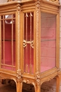 Transition Louis XV Louis XVI style Display cabinet in gilt wood, France CHATEAU SAINT MICHEL DES PERRAIS 19th century