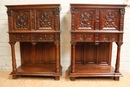 Renaissance style credenzas in Oak, France 19th century