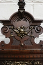 Renaissance style Clock in walnut and bronze, France 19th century