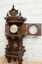 Renaissance style Clock in walnut and bronze, France 19th century