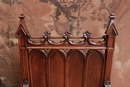 Gothic style Arm chairs in Walnut, France 19th century