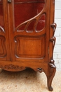 Art Nouveau style Display cabinet in Walnut, Belgium 1900