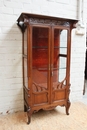 Art Nouveau style Display cabinet in Walnut, Belgium 1900