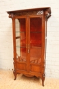 Art Nouveau style Display cabinet in Walnut, Belgium 1900