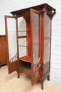 Art Nouveau style Display cabinet in Walnut, Belgium 1900