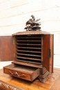 Black forest stylecigar box in Walnut, France 19th century