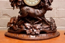 Black forest style Clock set in Walnut, France 19th century