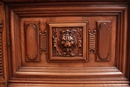 Henri II style Cabinet in Walnut, France 19th century