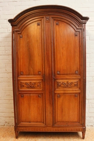 Walnut french normandy Louis XVI armoire