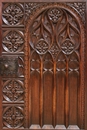 Gothic style Sideboard in Walnut, France 19th century