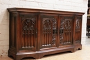 Gothic style Sideboard in Walnut, France 19th century