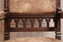 Gothic style Arm chair in Walnut, France 19th century