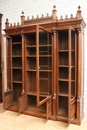 Gothic style Bookcase & matching desk in Walnut, France 19th century