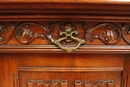 Gothic style Cabinet in Walnut, France 19th century
