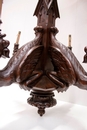 Gothic style Chandelier in Walnut, France 19th century