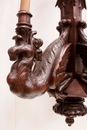 Gothic style Chandelier in Walnut, France 19th century