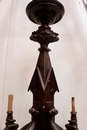 Gothic style Chandelier in Walnut, France 19th century