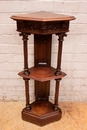 Gothic style Pedestal in Walnut, France 19th century