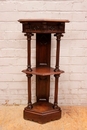 Gothic style Pedestal in Walnut, France 19th century