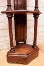 Gothic style Pedestal in Walnut, France 19th century