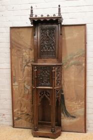 Walnut gothic credenza