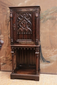 Walnut gothic credenza