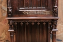 Gothic style Credenza in Walnut, France 19th century
