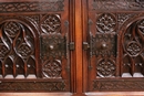 Gothic style Credenza in Walnut, France 19th century