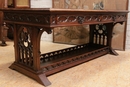 Gothic style Desk in Walnut, France 19th century