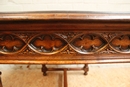 Gothic style desk table in Walnut, France 19th century