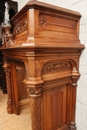 Gothic style Fire mantle in Walnut, France 19th century