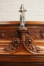 Gothic style Fire mantle in Walnut, France 19th century