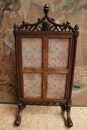 Gothic style Fire screen in Walnut, France 19th century