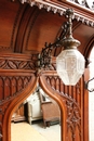 Gothic style Hall tree  in Walnut, France 19th century