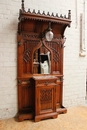 Gothic style Hall tree  in Walnut, France 19th century