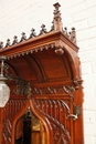 Gothic style Hall tree  in Walnut, France 19th century