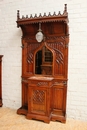 Gothic style Hall tree  in Walnut, France 19th century