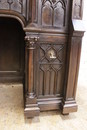 Gothic style Desk in Walnut, France 19th century